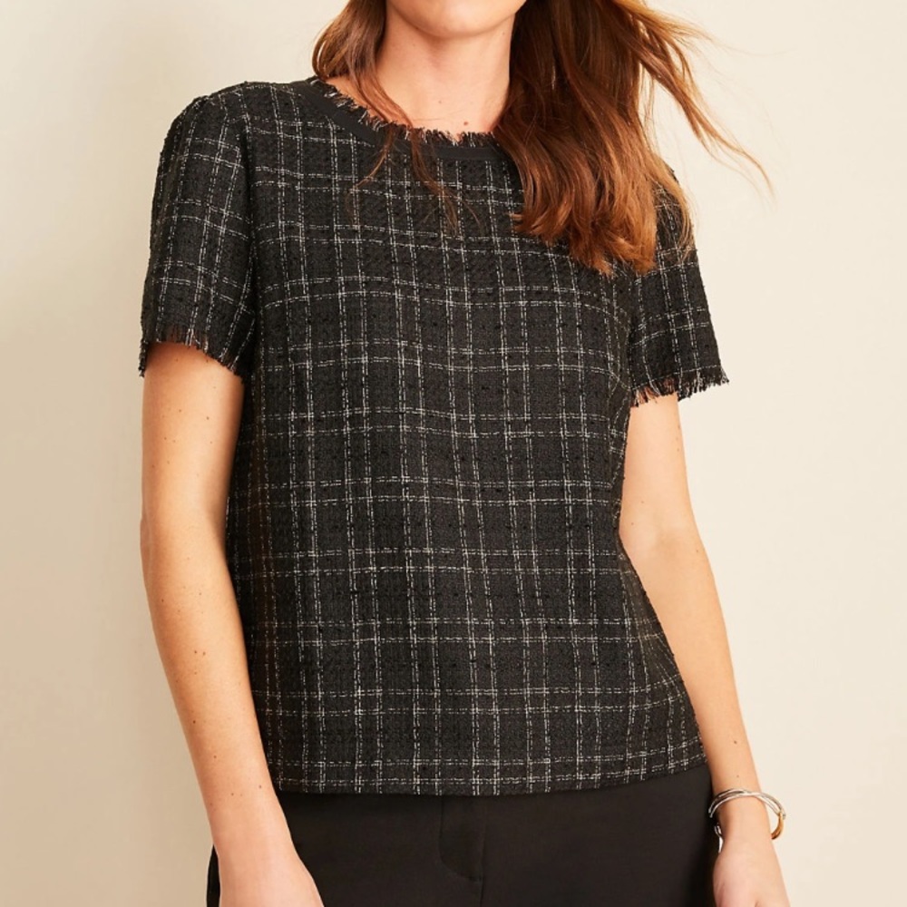 Ann Taylor Tweed Blouse